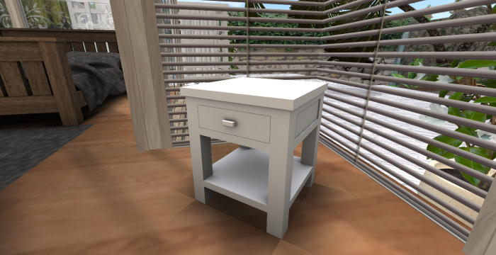 DED MESH BEDSIDE TABLE FULL PERM
