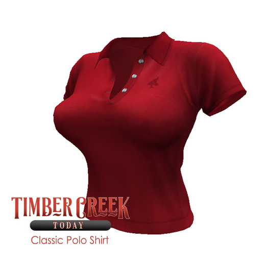 [Timber Creek] Polo Top-Red