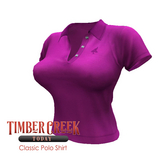 [Timber Creek] Polo Top-Hot PInk