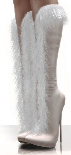 N-core VALKYRIE Fur Boots (Knee) "Pink" for Belleza Isis