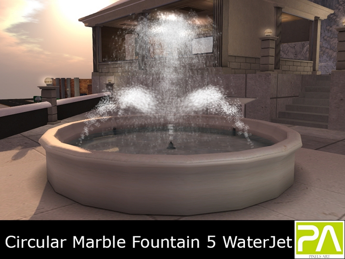 Circular Marble Fountain 5 WaterJet