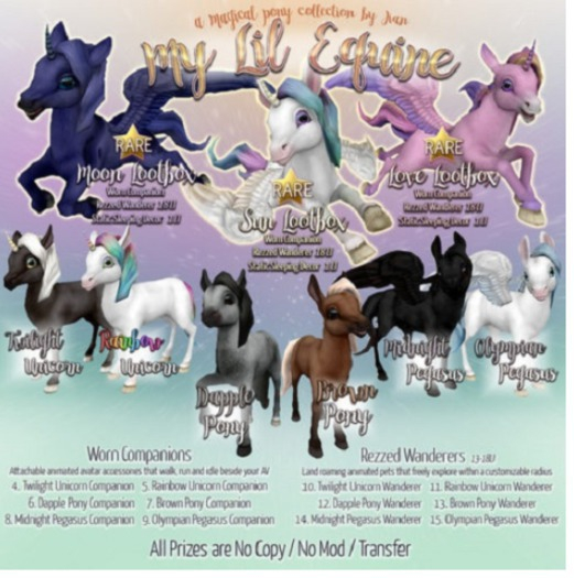 JIAN My Lil Equine 2. Sun Lootbox RARE