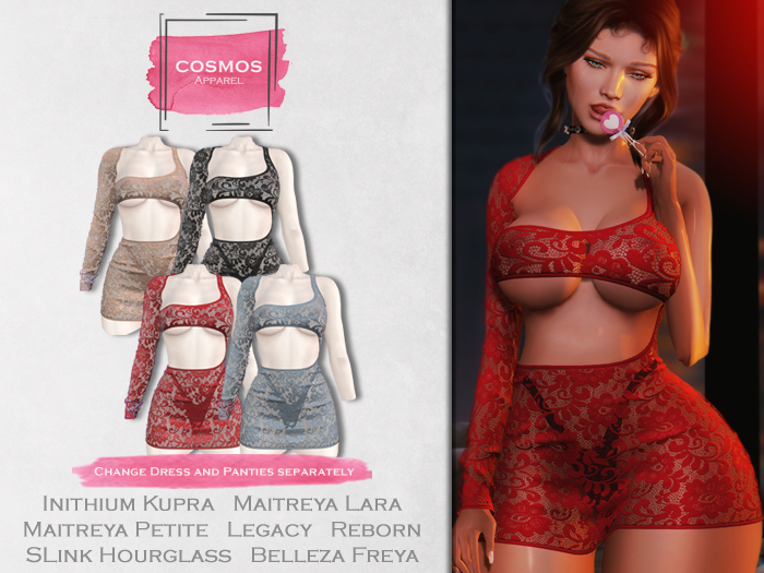 [COSMOS] Violet Bodycon Dress Lace / 4 Colors PROMO