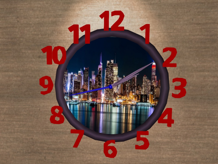 New York City at Night Clock