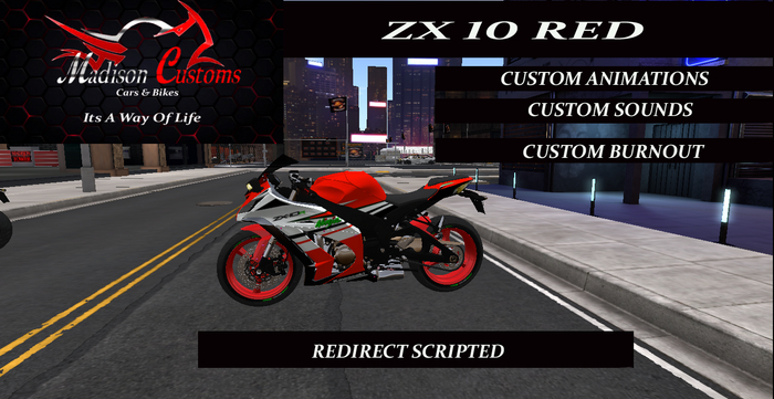 Motorcycle Kawa ZX10 Red