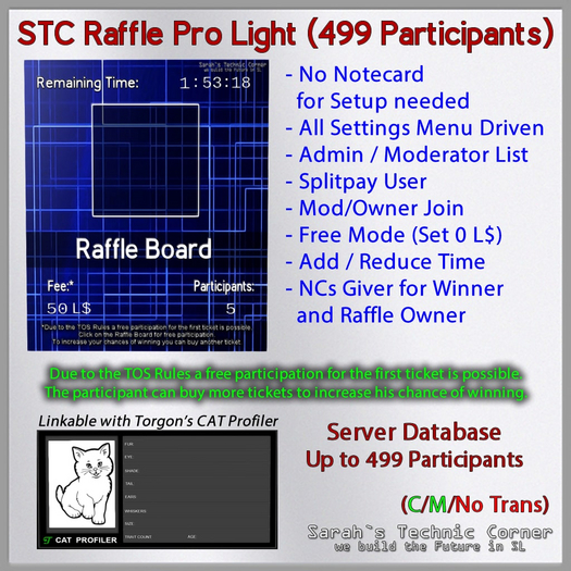STC Raffle Board Pro Light (up to 499 Entries)