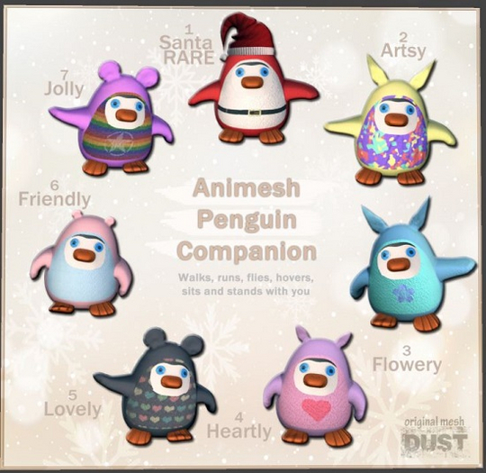 DUST: Animesh Penguin Santa RARE