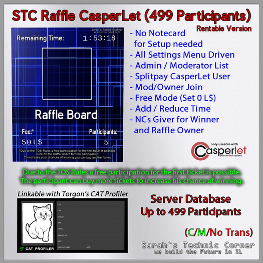 STC Raffle Board CLET - Rentable Raffle Board (Casperlet)