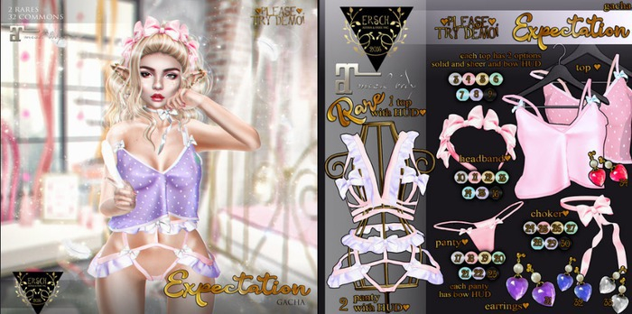 Black. ERSCH - Expectation Gacha MAITREYA - Black 4 pc Set