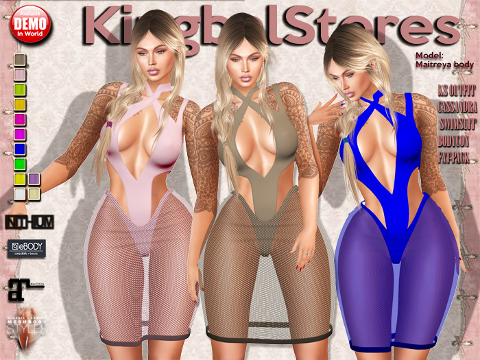 KS OUTFIT CASSANDRA SWIMSUIT BODYCON FAT-PACK