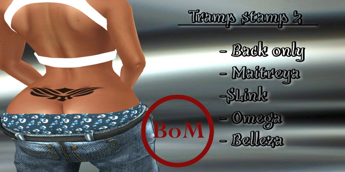 *KdM* Tramp stamp tribal tattoo 2 Package