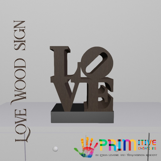 PRIMitive Decor - Love Wood Sign