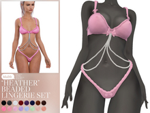 Klubb - "Heather" Beaded Lingerie Set Baby