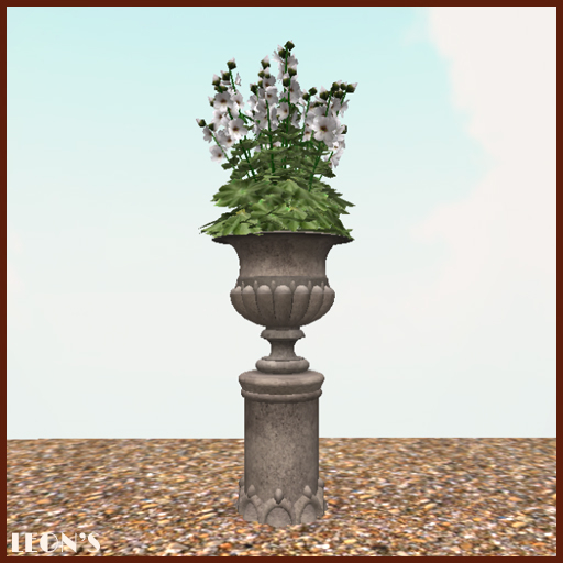 Hollyhock white on pedestal - RESIZE COPY