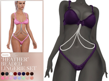 Klubb - "Heather" Beaded Lingerie Set Seance