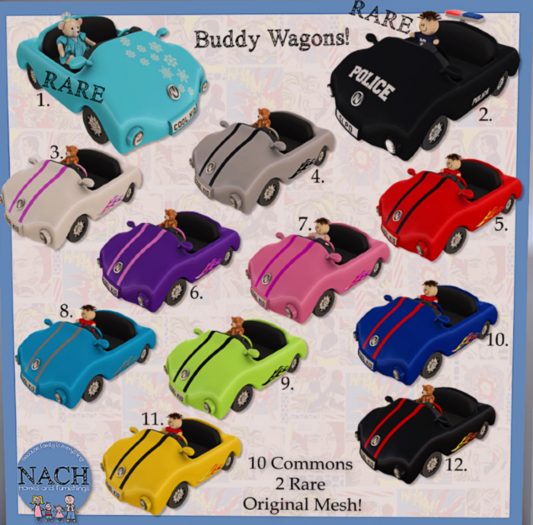 2. NACH Buddy Wagon Police Car RARE 