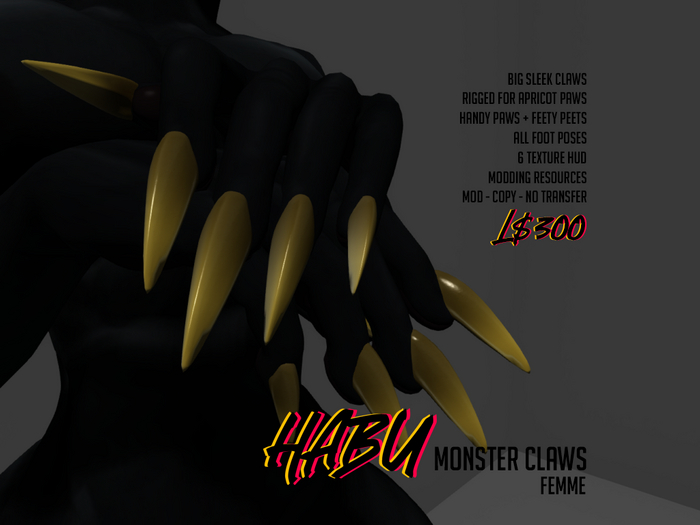 [HABU] Monster Claws - Femme