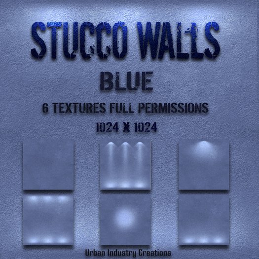 UIC Stucco Walls Blue - Texture Set