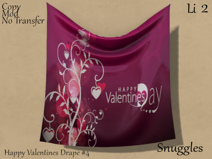 Happy Valentines Drape #4 By Snuggles 