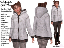 [CT] Fur Hoodie Jacket Artic Wolf - Maitreya - Kupra  Kups - Legacy - Perky - Hourglass - Reborn - Ebody - Tonic - Freya