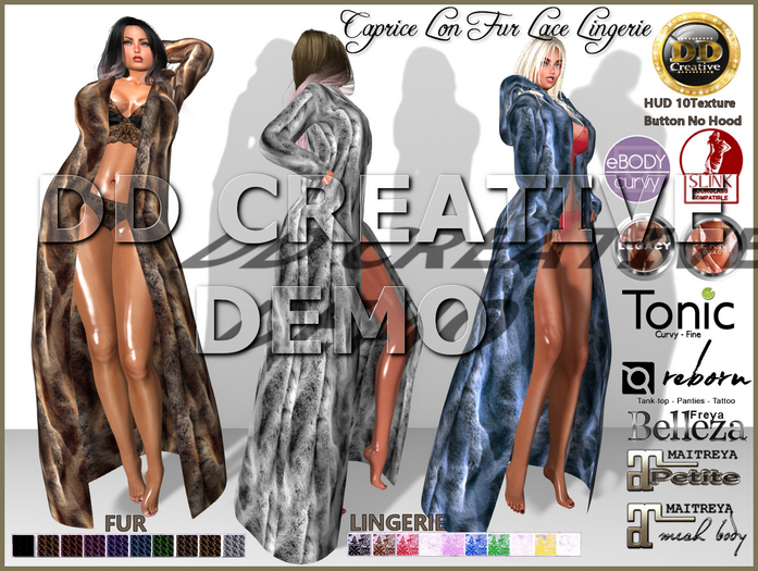 ☾ⅅⅅ☽ Caprice Lon Fur Lace Lingerie [ DEMO ]