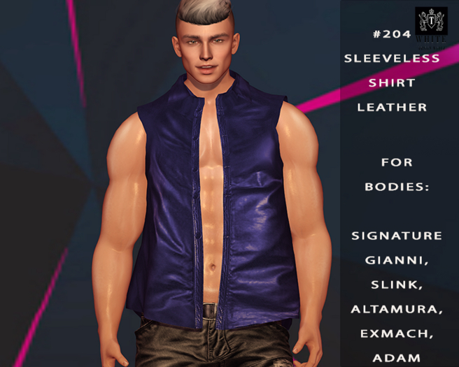 #204 SLEEVELESS SHIRT LEATHER 