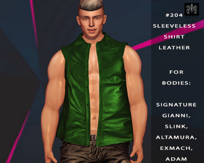 ::TW::#204 SLEEVELESS SHIRT LEATHER 