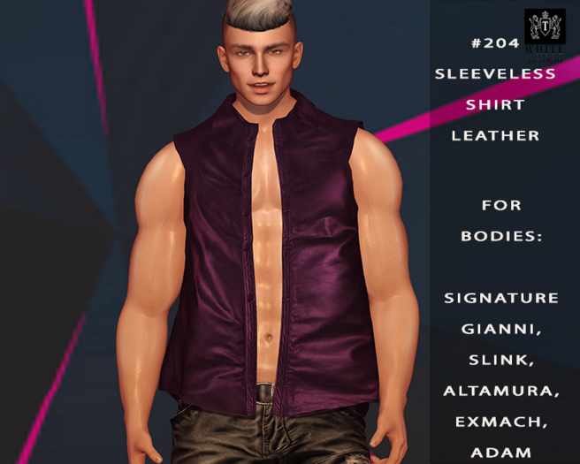 ::TW::#204 SLEEVELESS SHIRT LEATHER