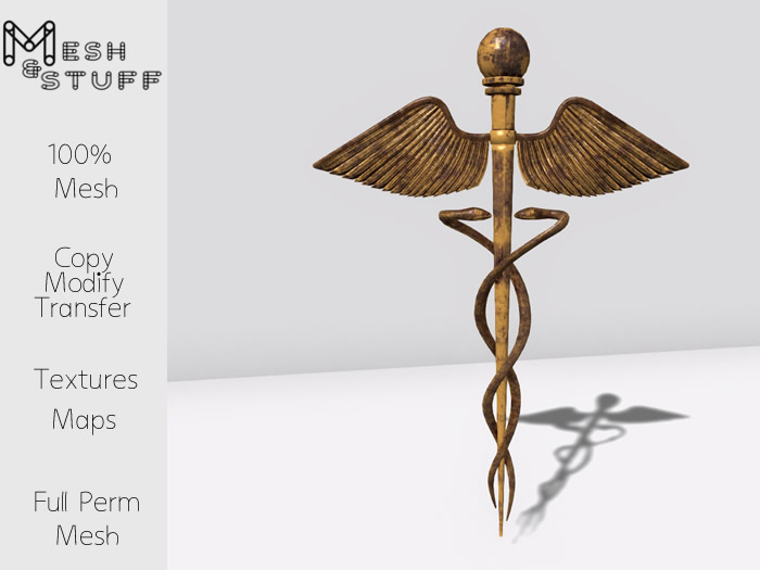 M&S Caduceus Statue Mesh Full Perm