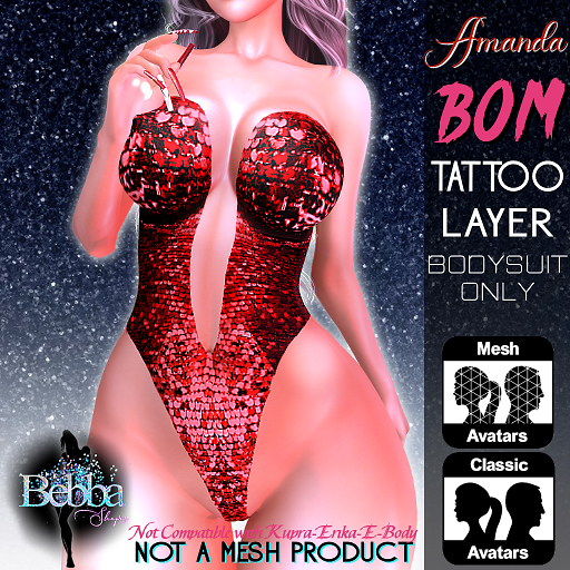 ::BEBBA:: Amanda Sequins Red Bodysuit (BOM)