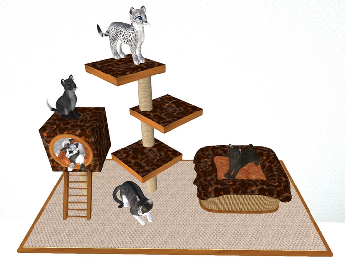 Cat Tree with Bed, Kitten Tree, Cat Condo, Scratching Post(Update 02.2022)3