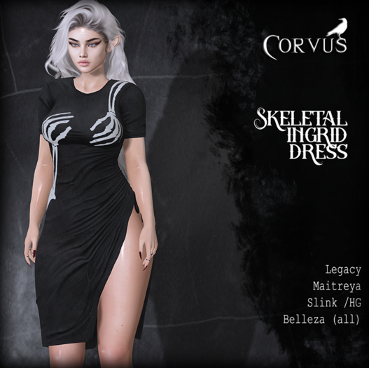 Corvus : Skeletal Ingrid Dress
