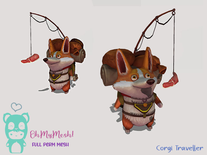 OhMyMesh! Corgi Traveller - Full Perm Mesh