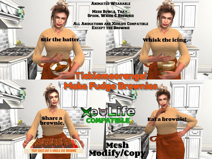 Ticklemeorange! Make Fudge Brownies