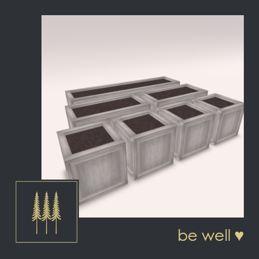 Modular Wooden Planter Boxes (White Oak) with Soil, 3 Fit-Together Sizes Included - Mesh C/M (ADD to Unpack)