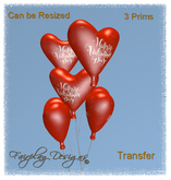 ~R~Deluxe Red Valentine Gift Balloons~