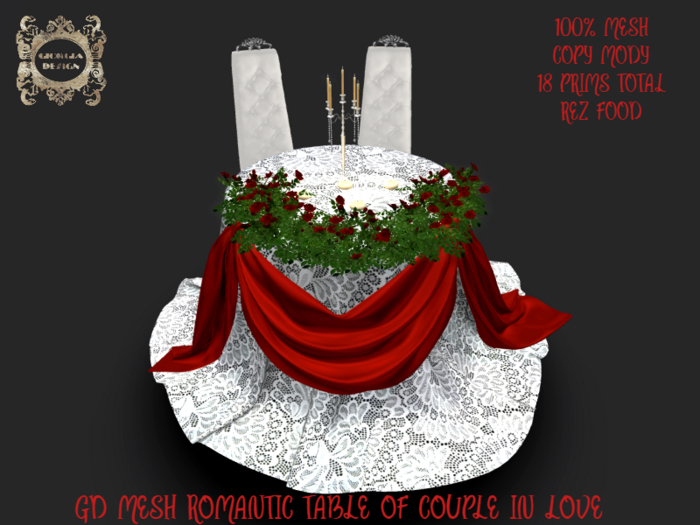GD MESH ROMANTIC TABLE OF COUPLE IN LOVE
