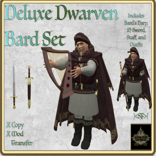 Deluxe Dwarven Bard's Set (Maroon)