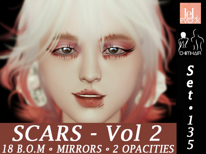 "SCARS Vol.2'" [Lelutka EvoX] Set135 %..ChimHair..%