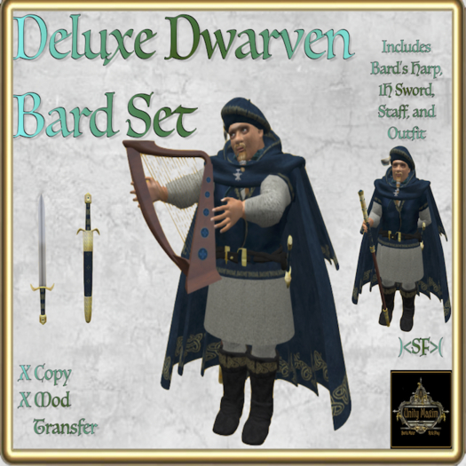 Deluxe Dwarven Bard's Set (Blue)