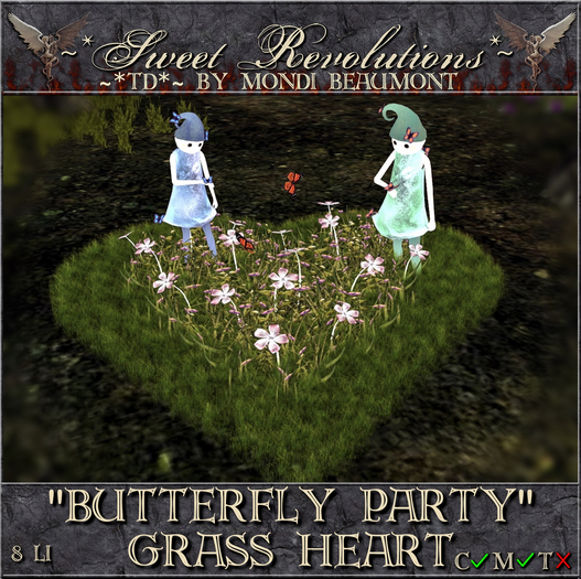 ~*SR*~ & ~*TD*~ Grass Heart "Butterfly Party" cm Box