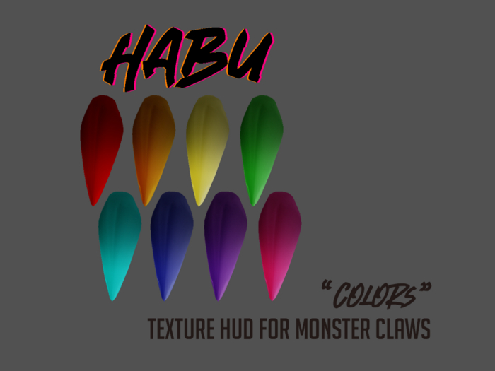 [HABU] Monster Claws Texture HUD - Colors