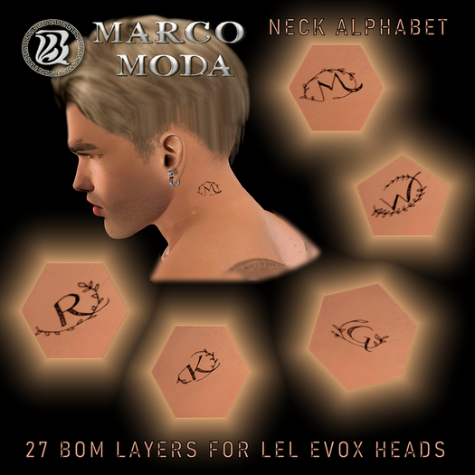 MM NECK ALPHABET EVOX TATTOOS FATPACK