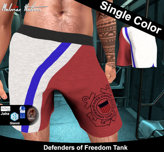 [ALF] Mens Training Shorts [Coast Guard RWB]
