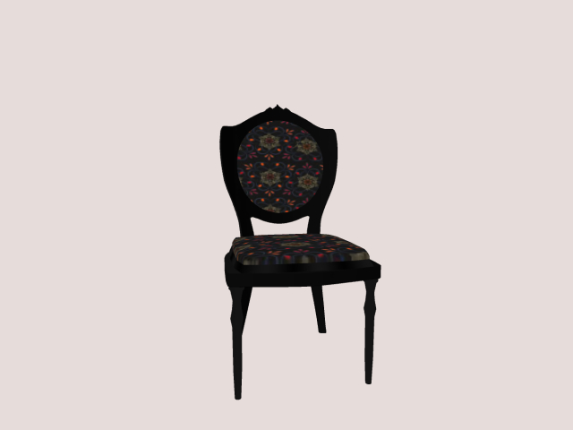 Chair black red