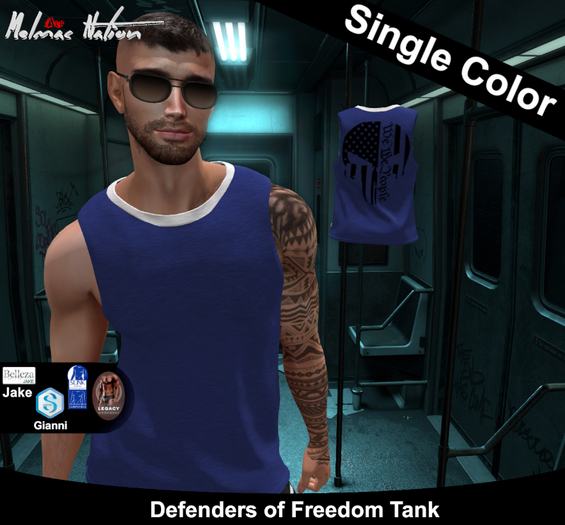 [ALF] Mens Training Tank [Water Blue]
