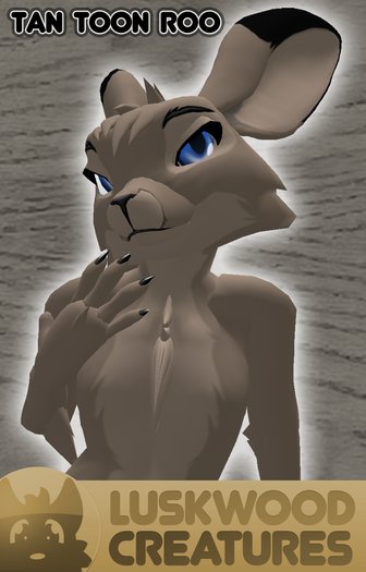 Luskwood LuskToons Tan Kangaroo Avatar - Complete Furry Avatar