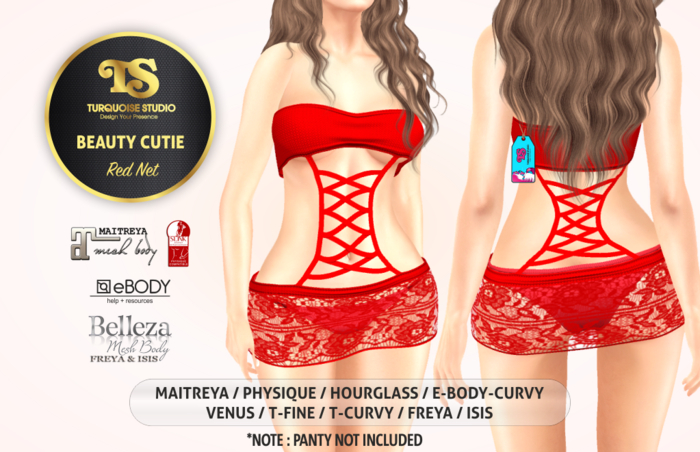 [TURQUOISE] BEAUTY CUTIE [RED NET] [DEMO]
