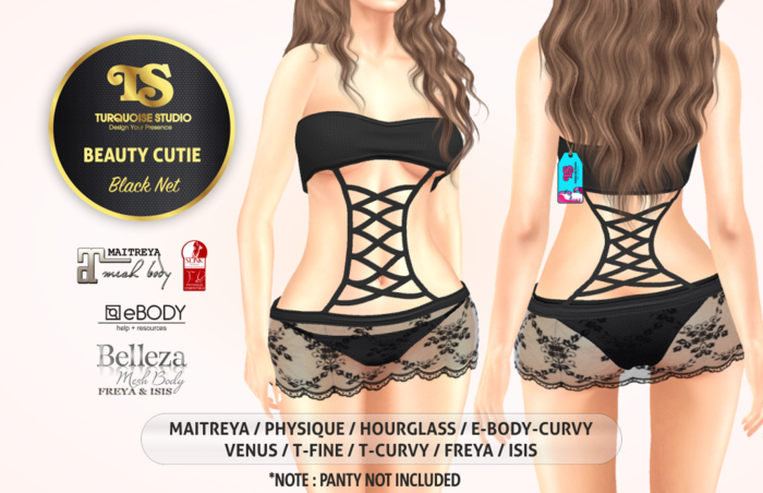 [TURQUOISE] BEAUTY CUTIE [BLACK NET] [DEMO]