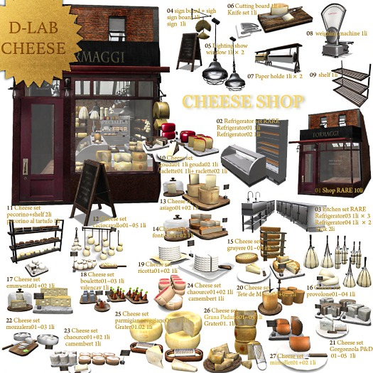 D-LAB cheese shop Full Set + Rare ( 27 Pcs )